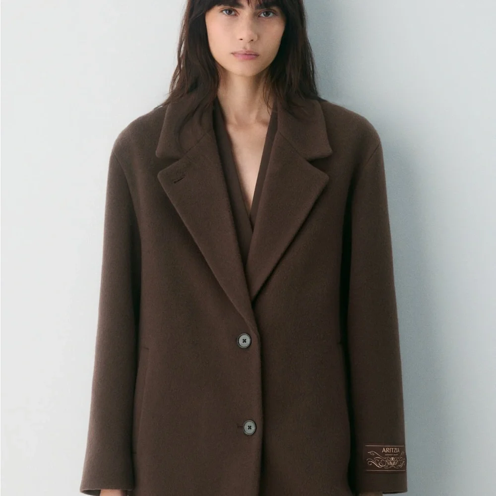 Aritzia brown pea coat - Picture 2 of 16
